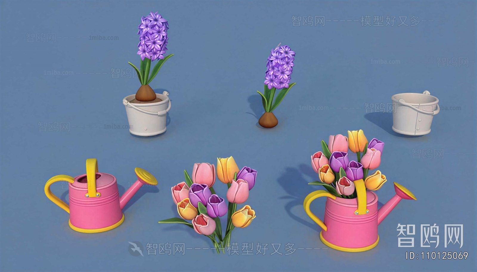 Modern Flowers And Grass