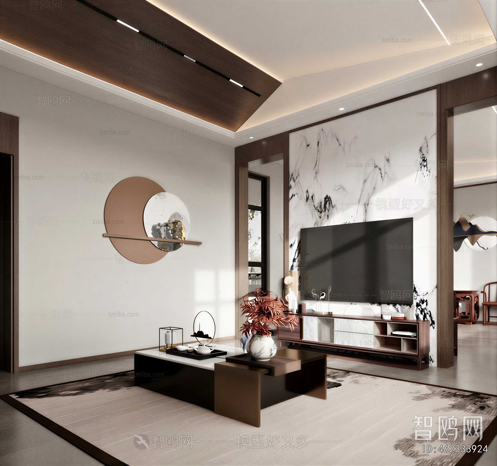 New Chinese Style A Living Room