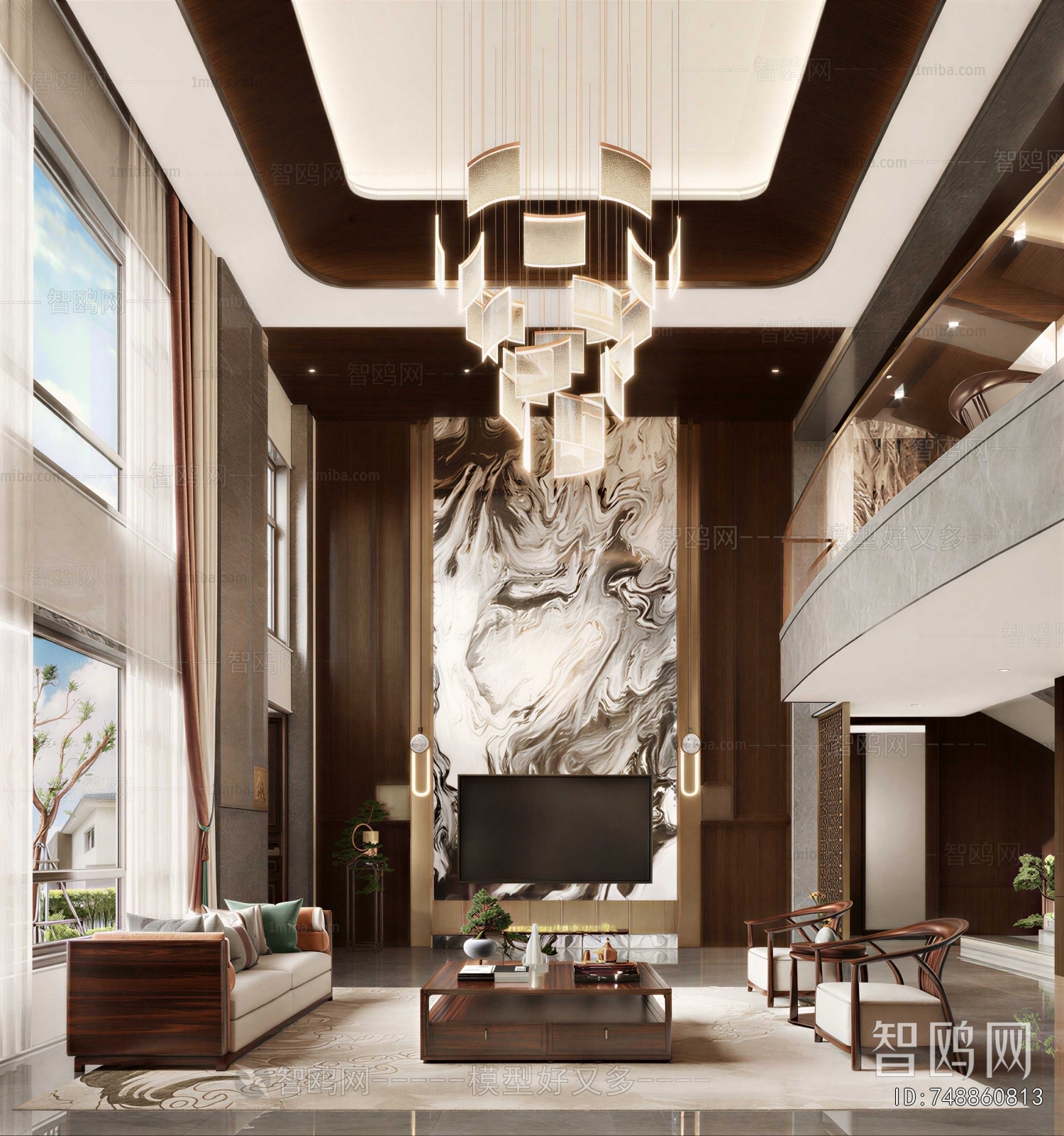 New Chinese Style A Living Room