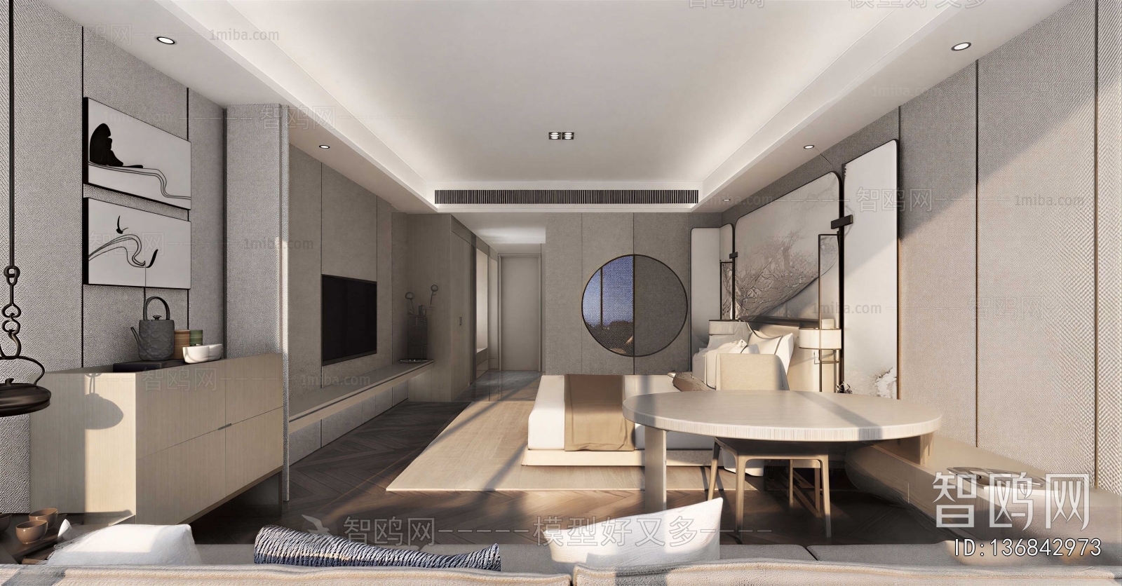 New Chinese Style Bedroom