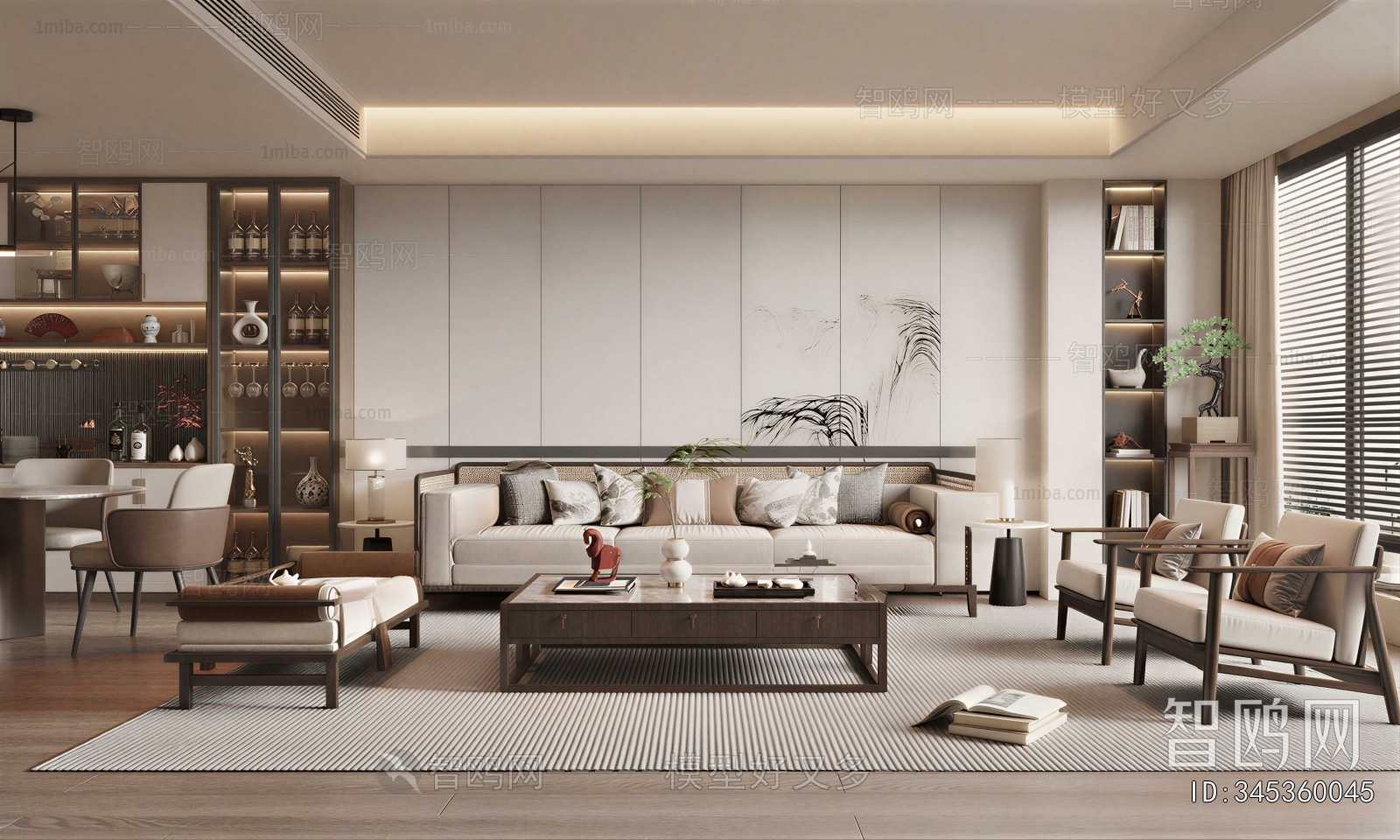 New Chinese Style A Living Room