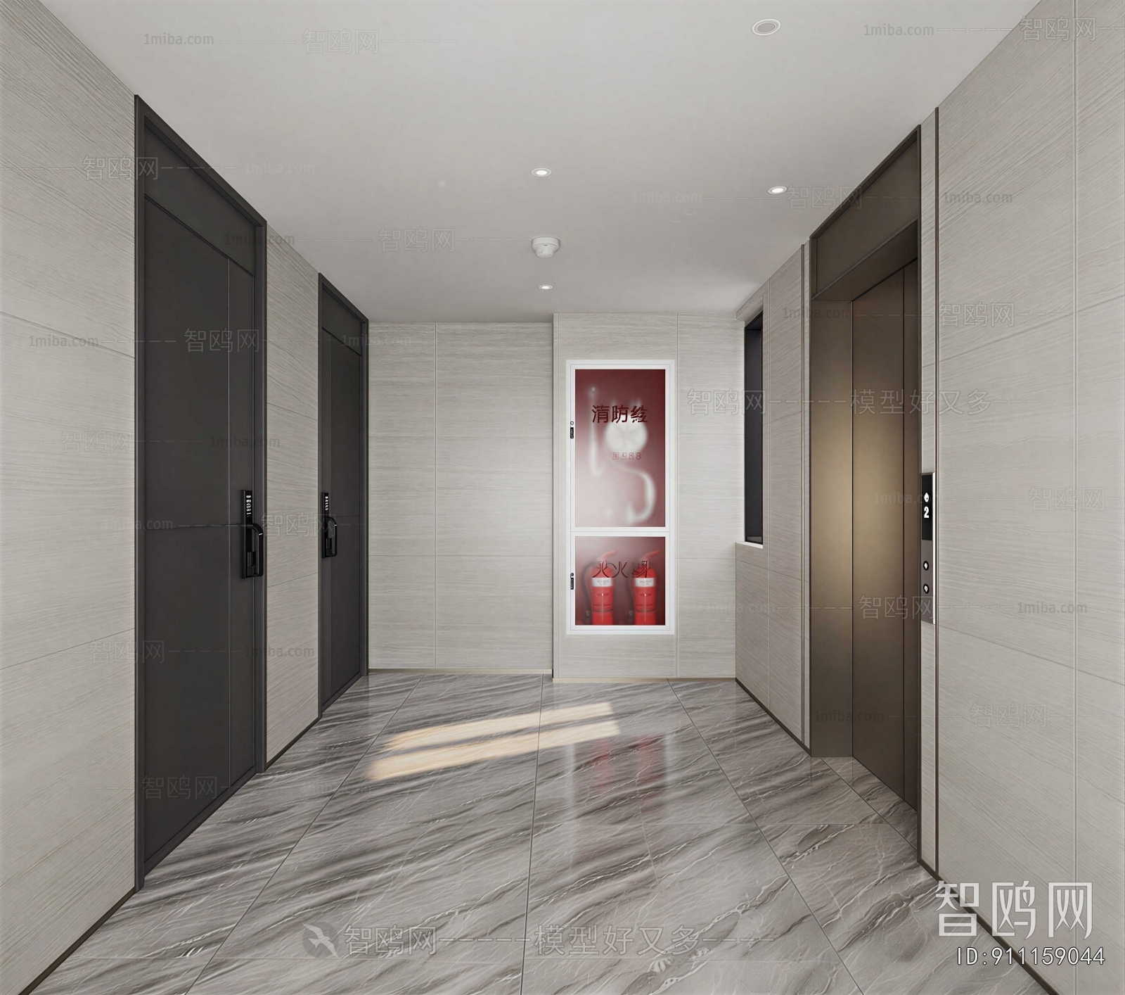 Modern Office Elevator Hall