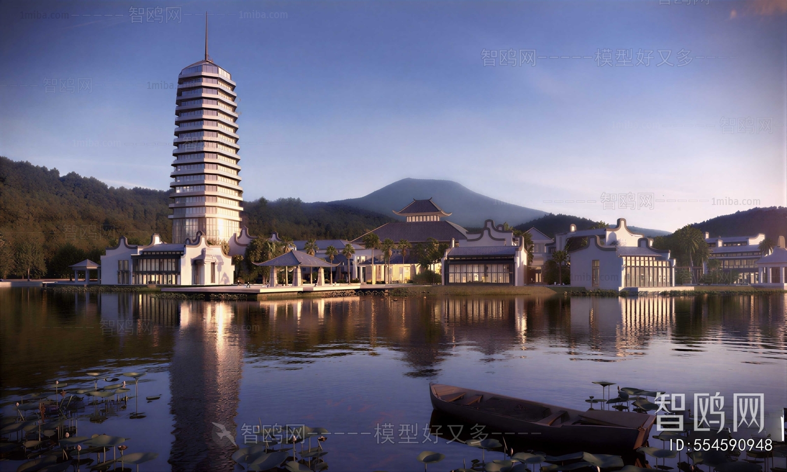 New Chinese Style Park Landscape