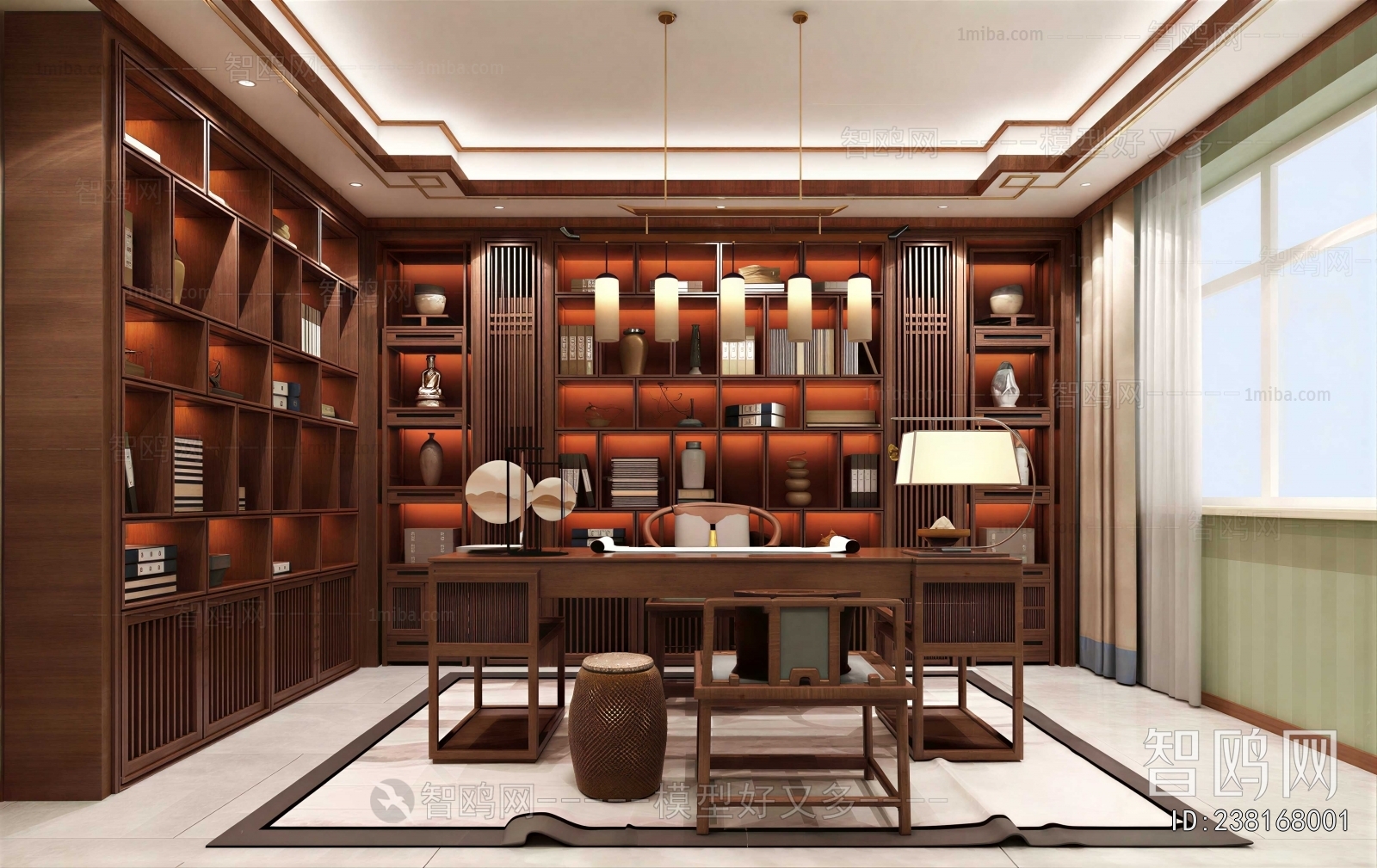 New Chinese Style Study Space
