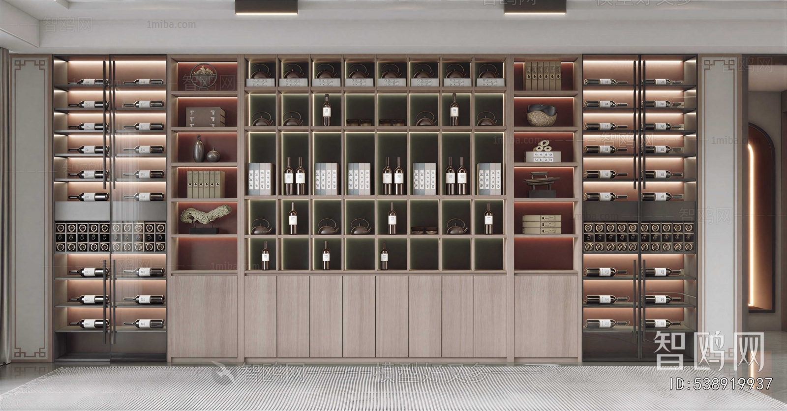 New Chinese Style Wine Cabinet