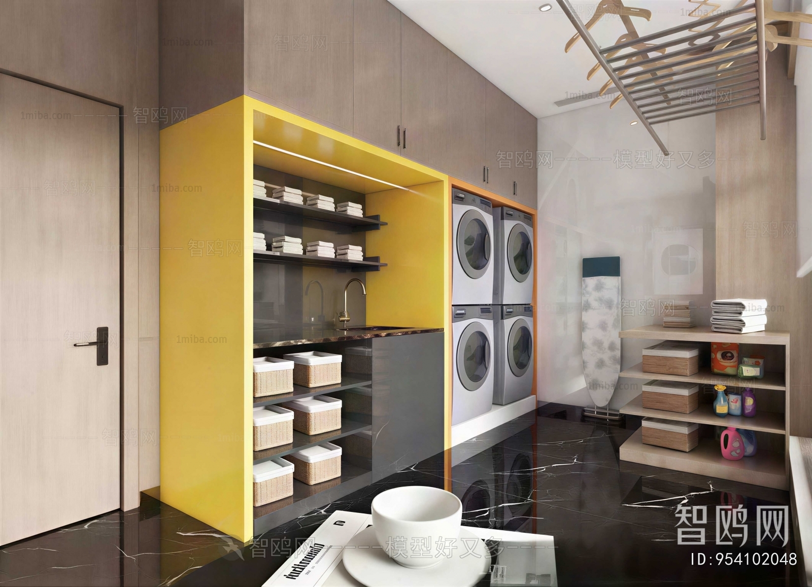 Modern Balcony Laundry Room