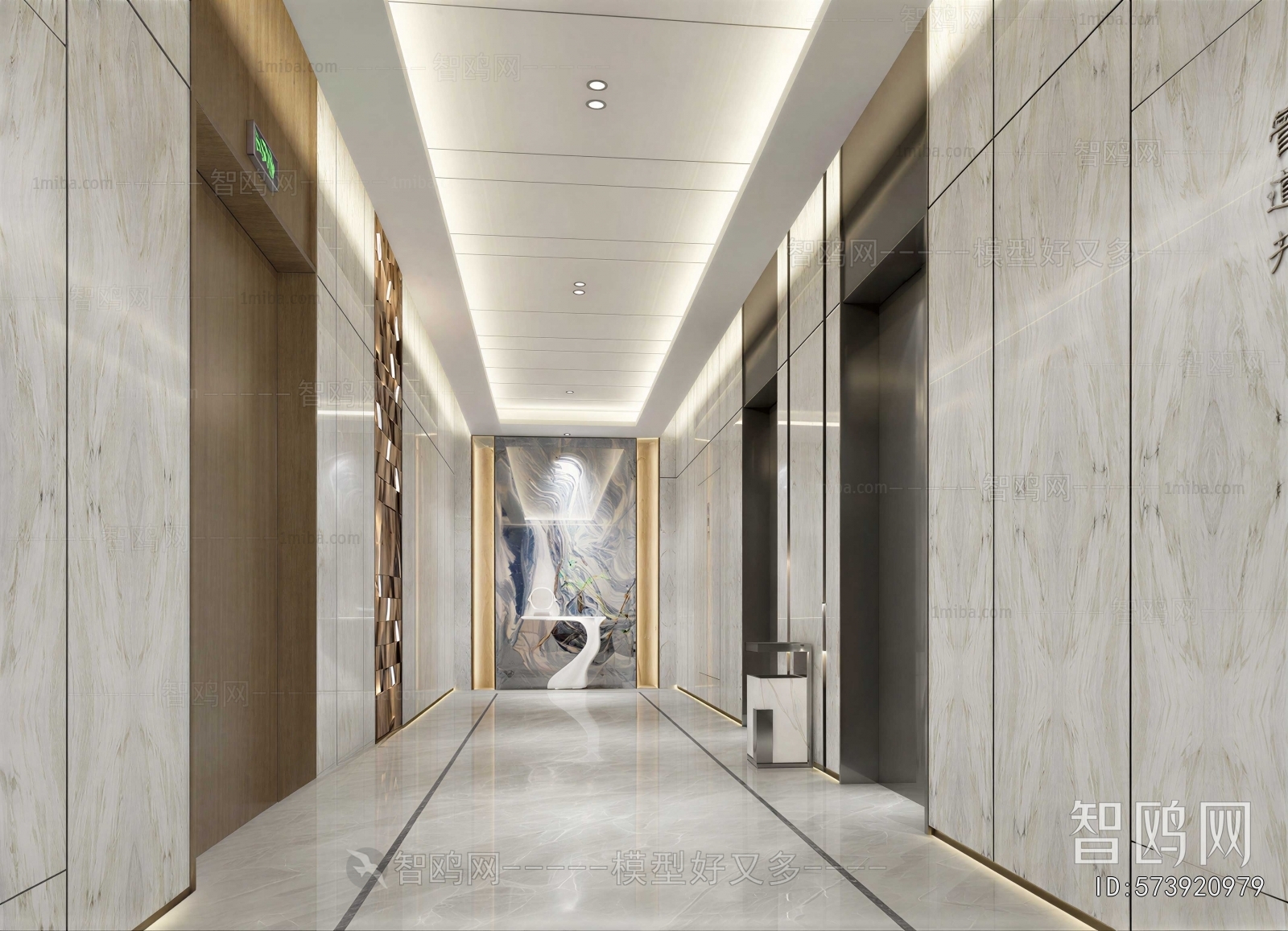Modern Office Elevator Hall