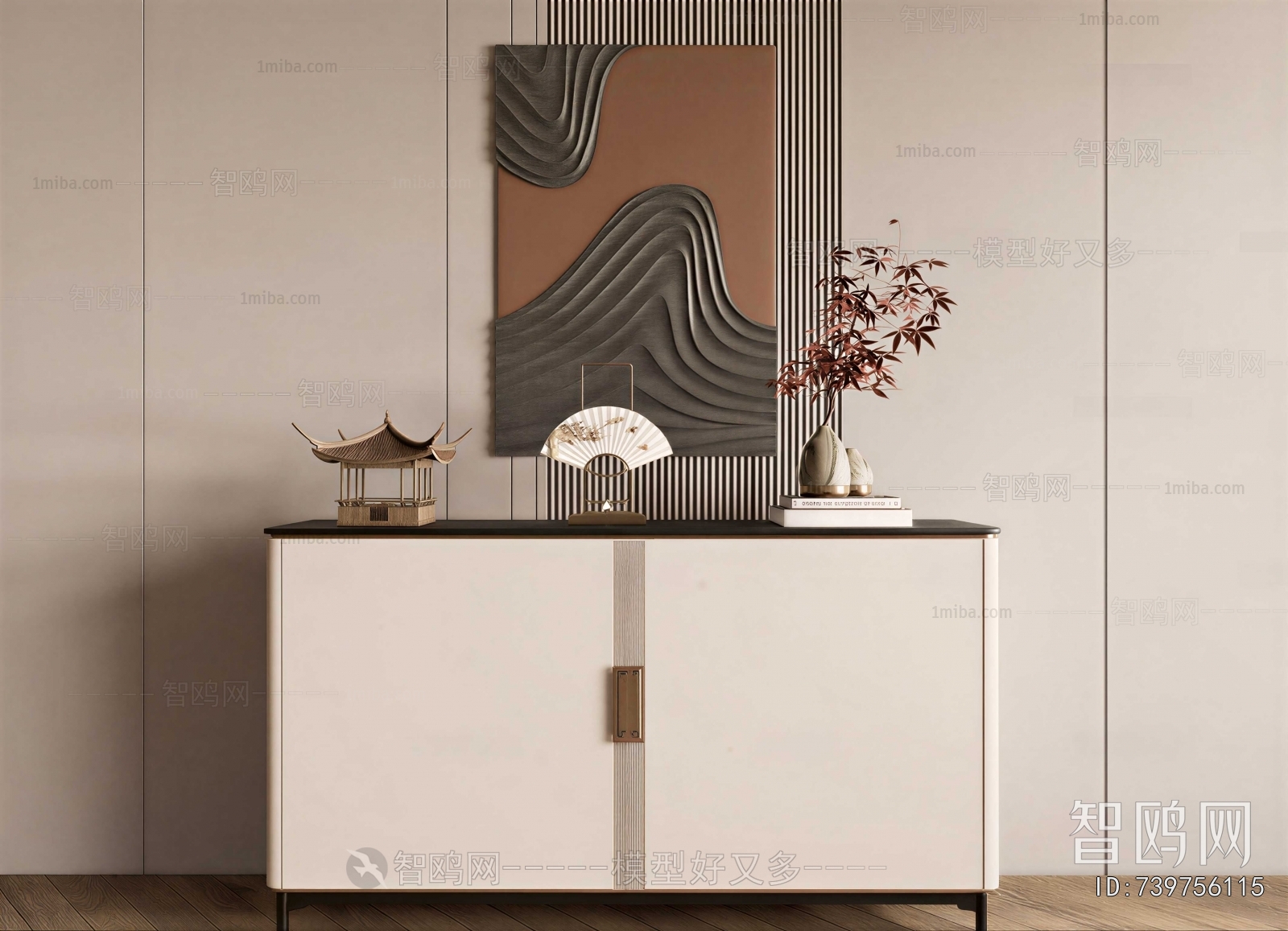 New Chinese Style Entrance Cabinet