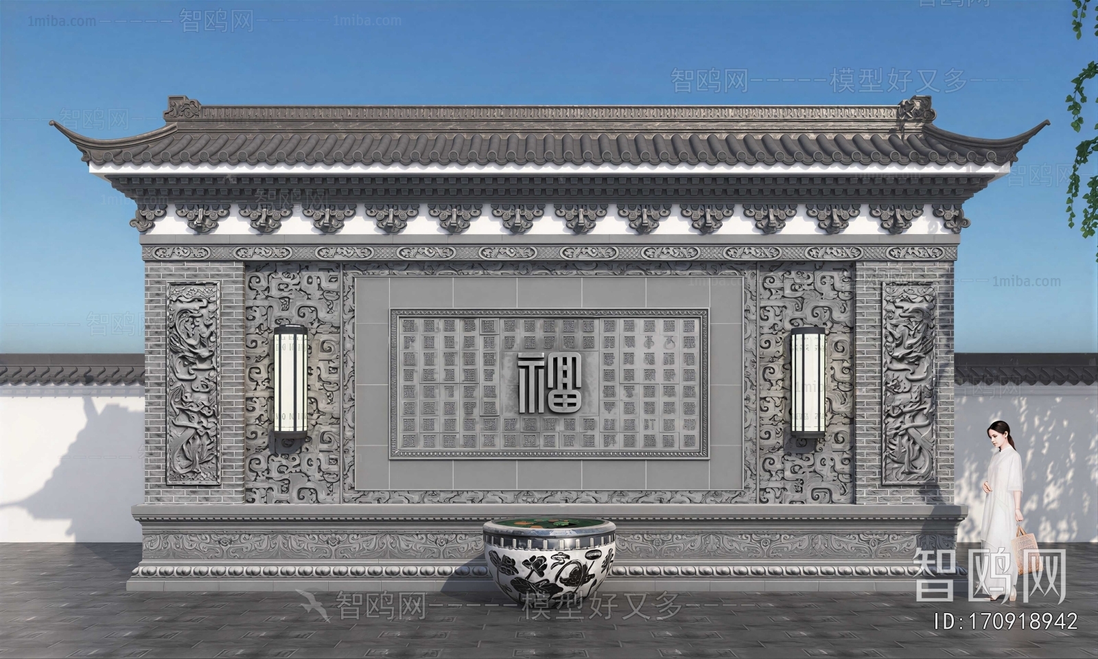 New Chinese Style Landscape Wall