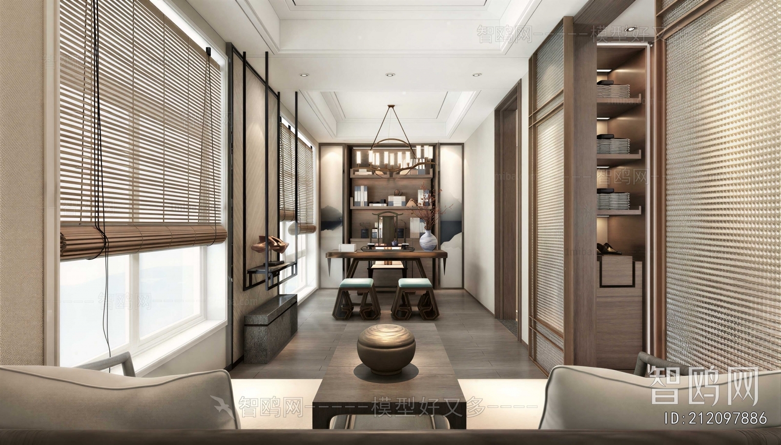 New Chinese Style Study Space