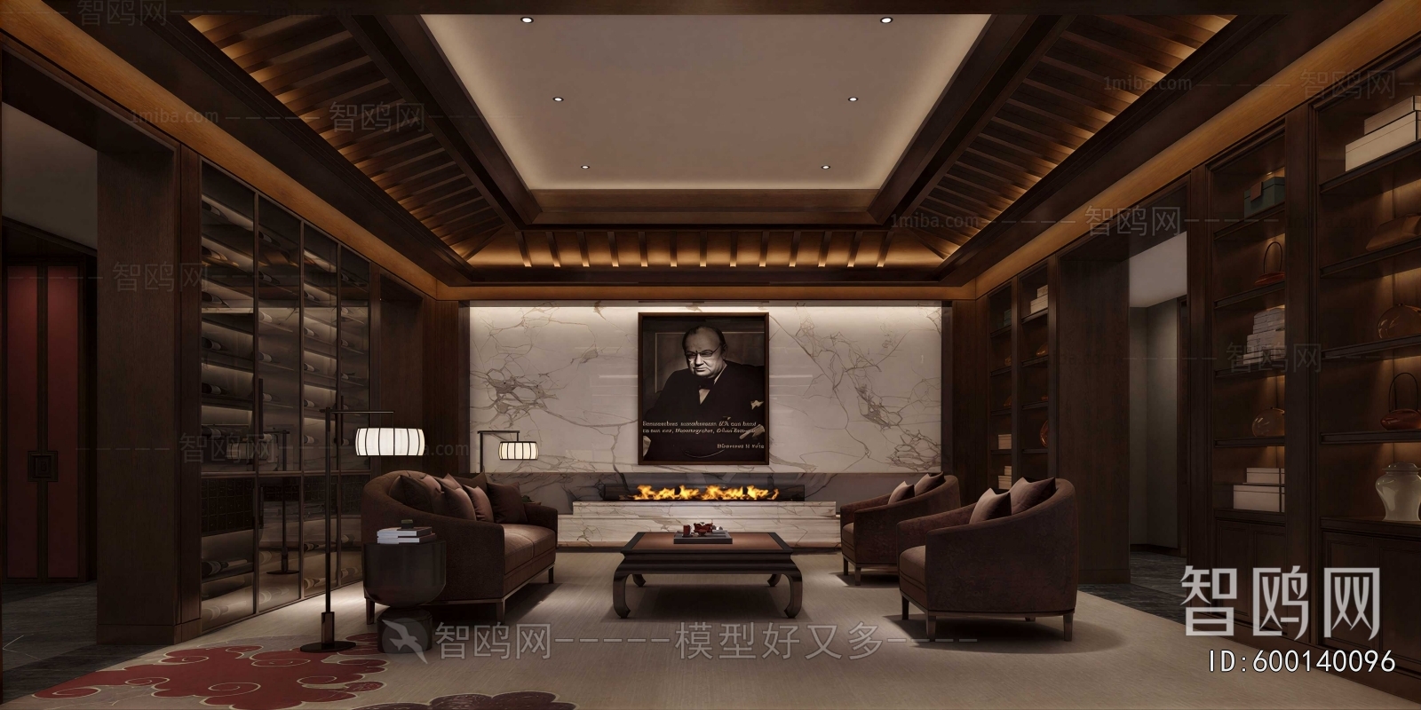 New Chinese Style A Living Room