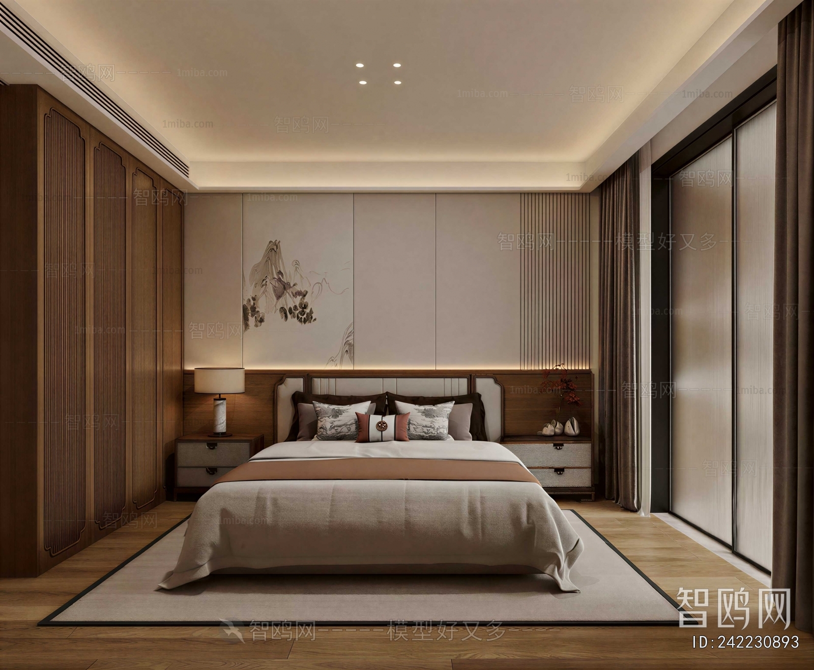 New Chinese Style Bedroom