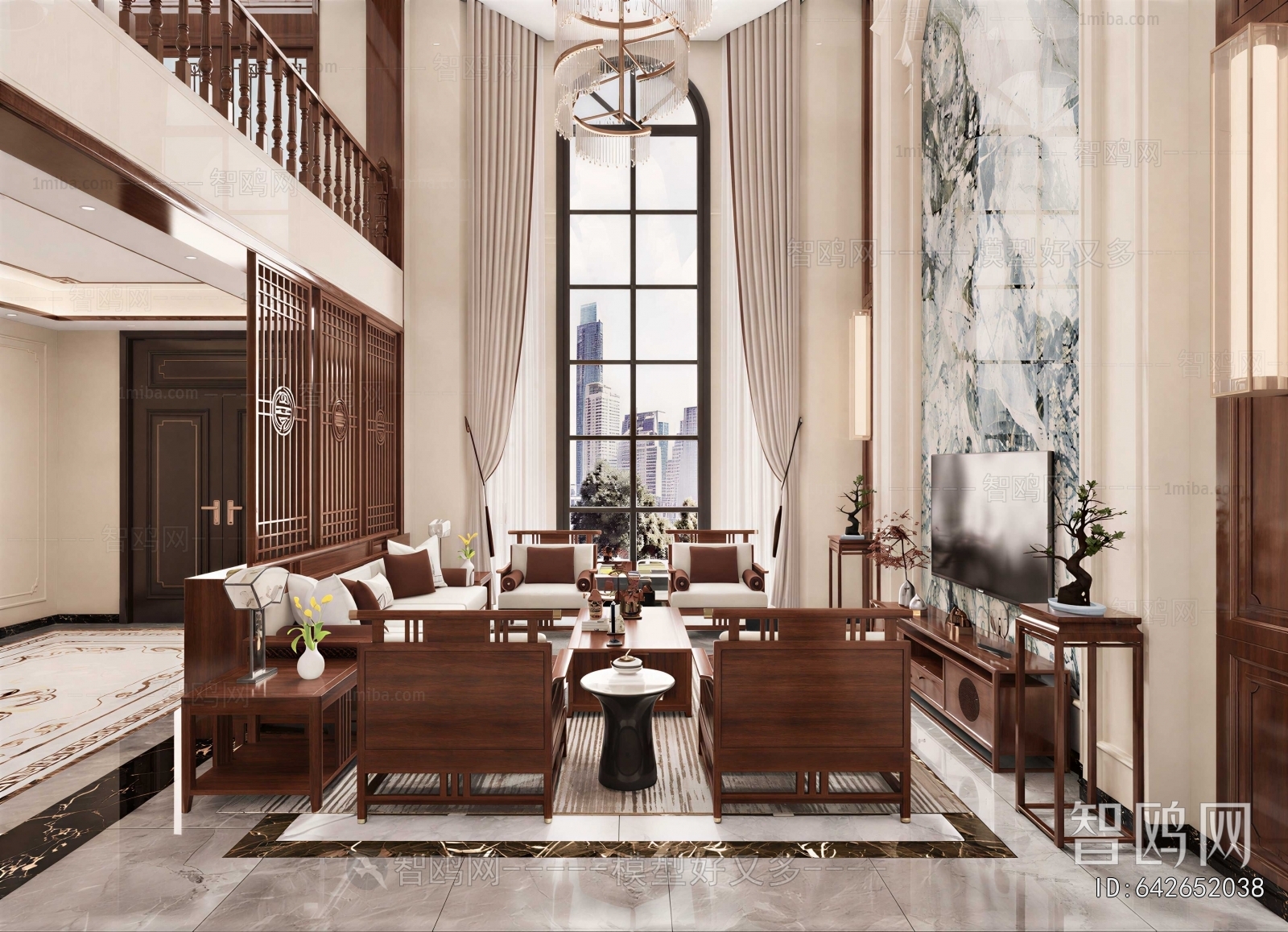 New Chinese Style A Living Room