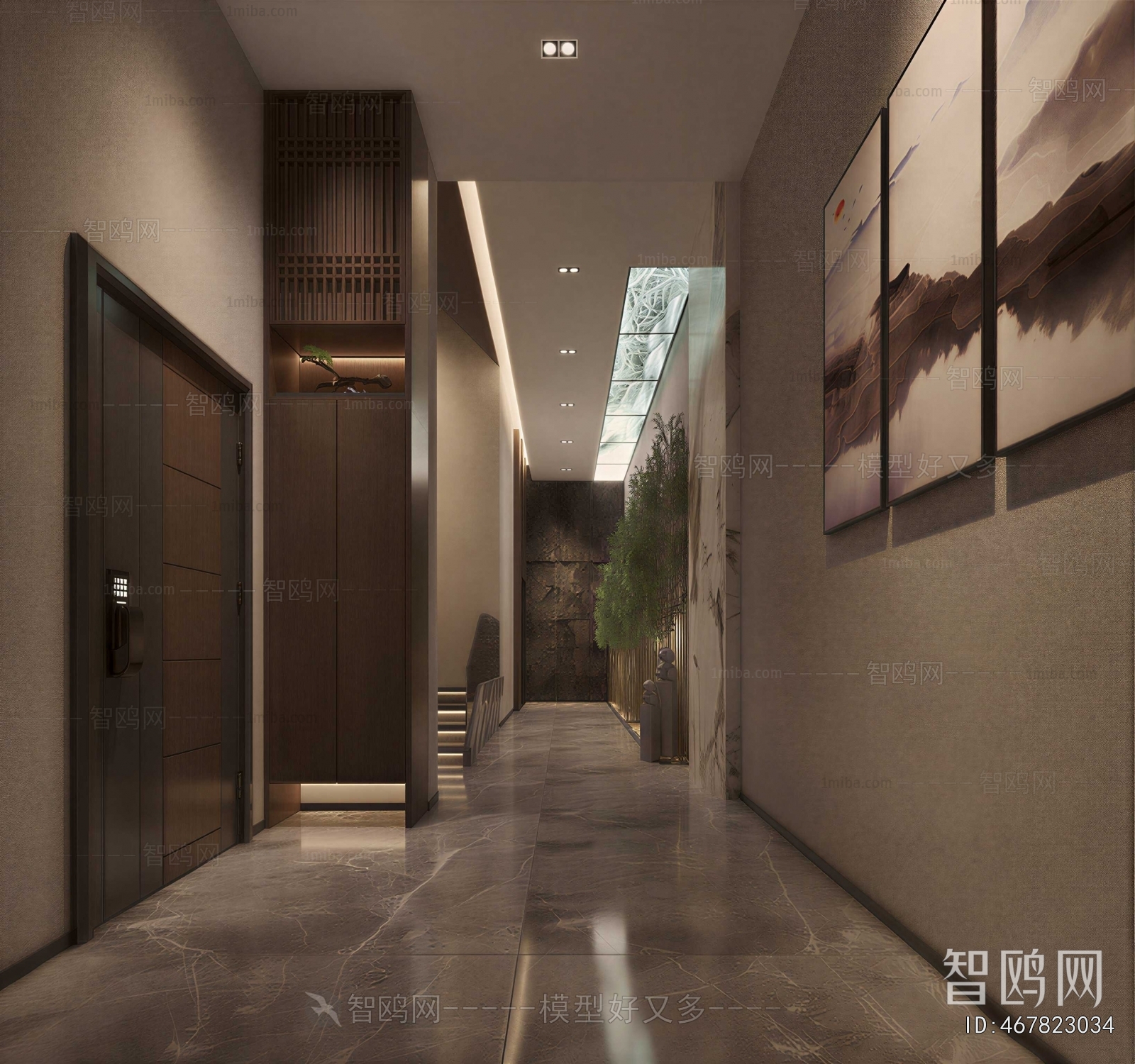 New Chinese Style Hallway