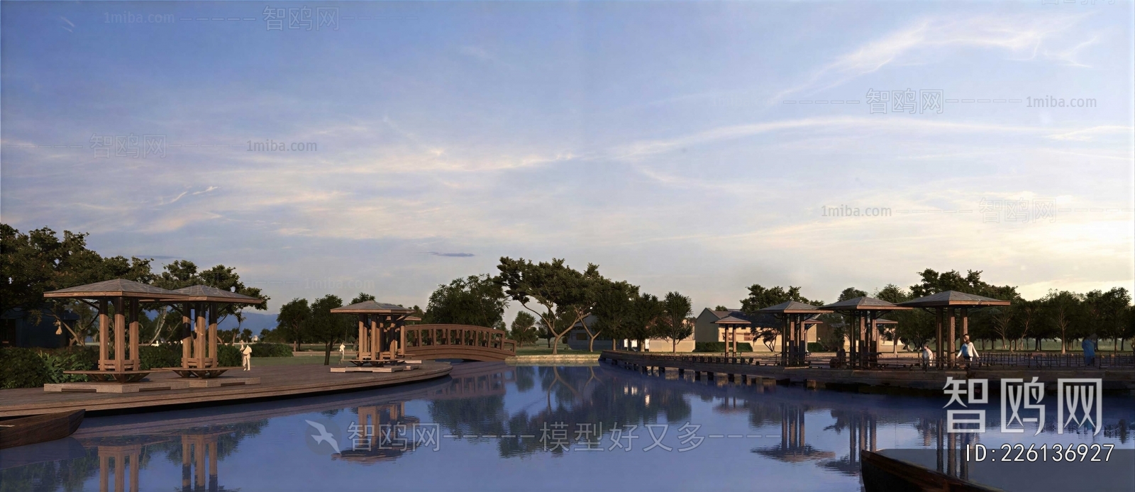 New Chinese Style Park Landscape