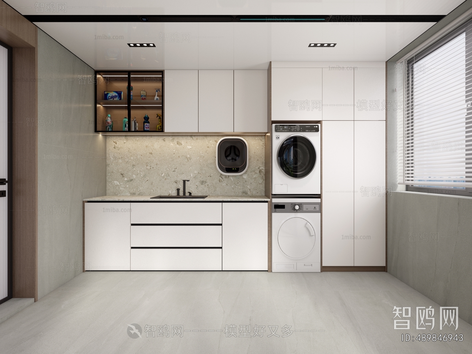 Modern Balcony Laundry Room