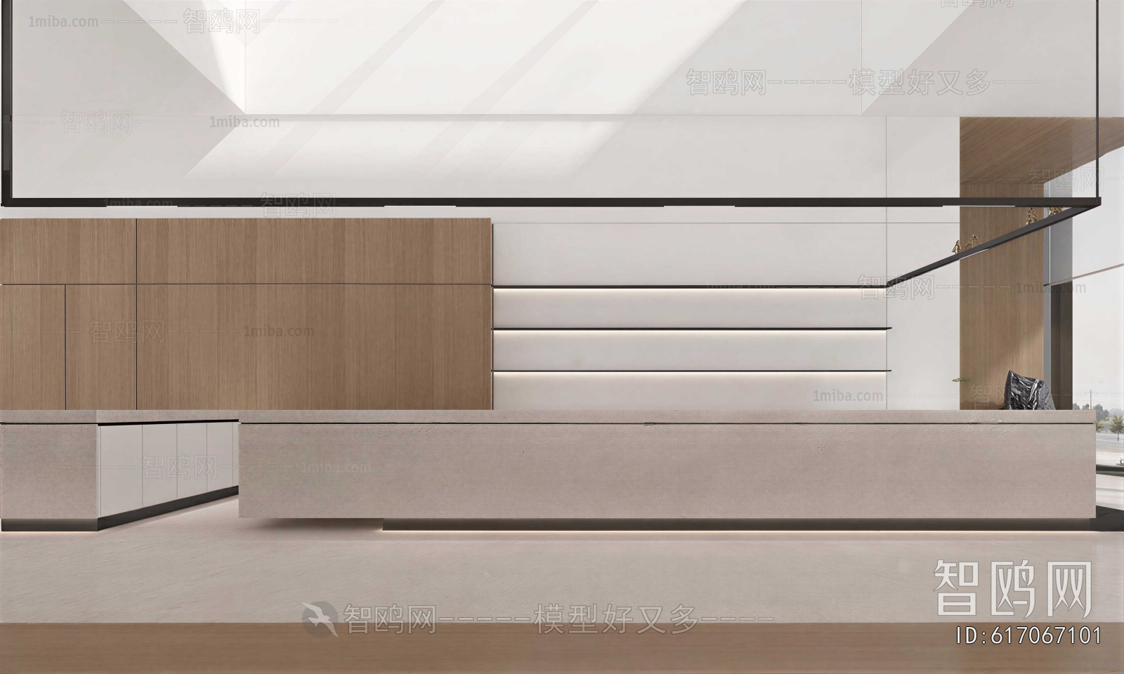 Modern Office Reception Desk