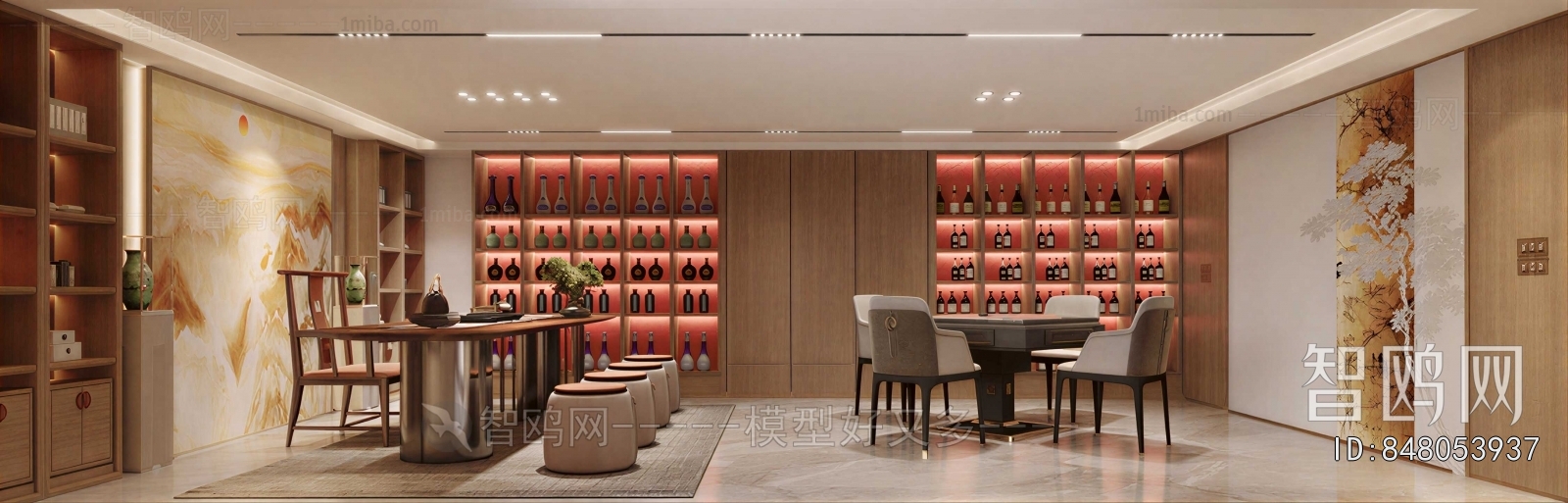 New Chinese Style Chess And Card Room