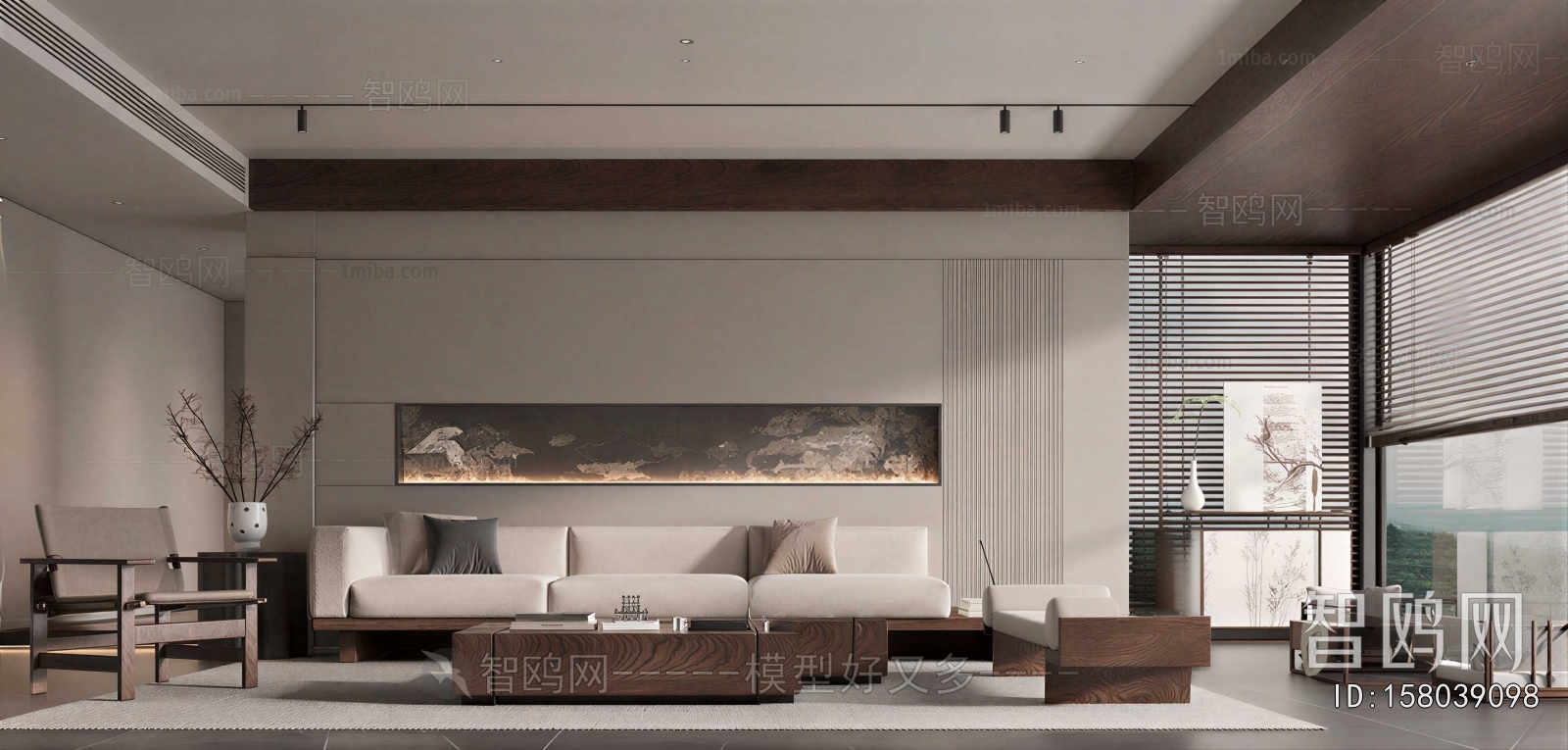 New Chinese Style A Living Room