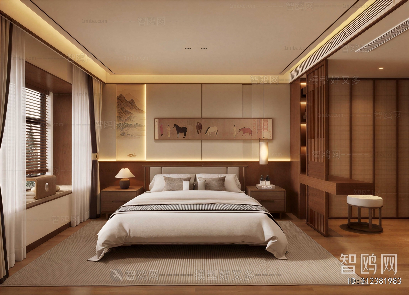 New Chinese Style Bedroom