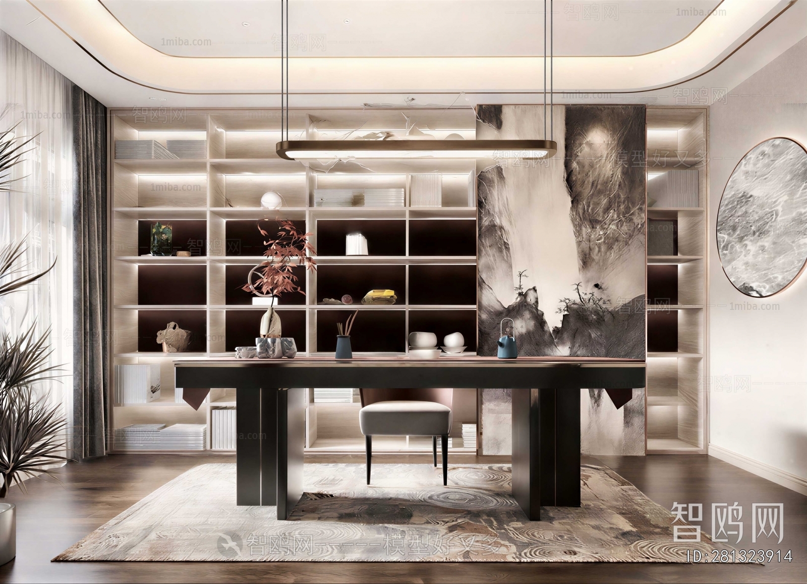 New Chinese Style Study Space