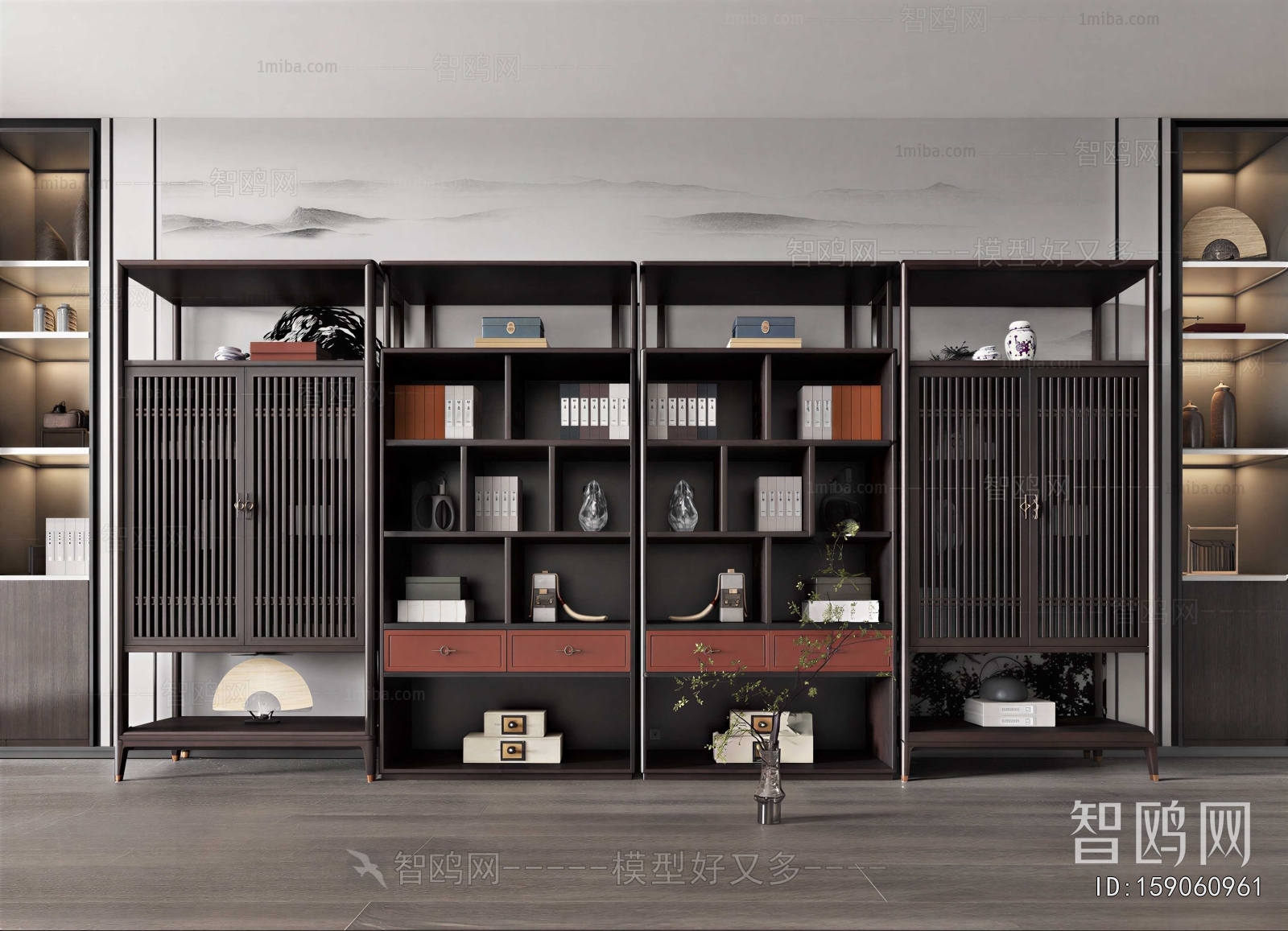 New Chinese Style Bookcase