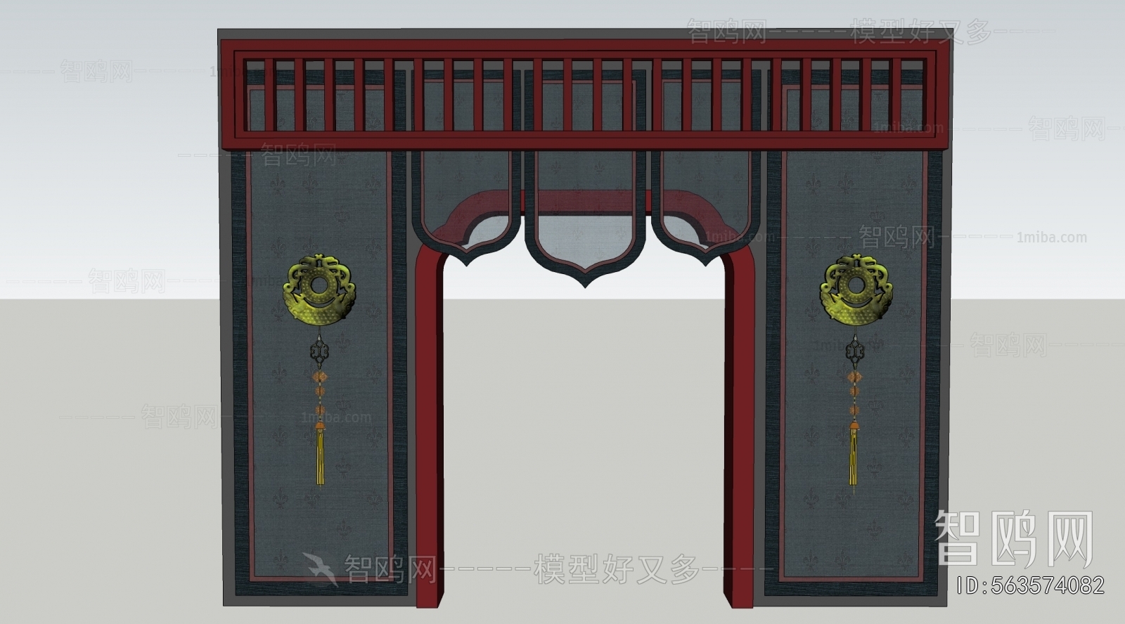 New Chinese Style TV Wall