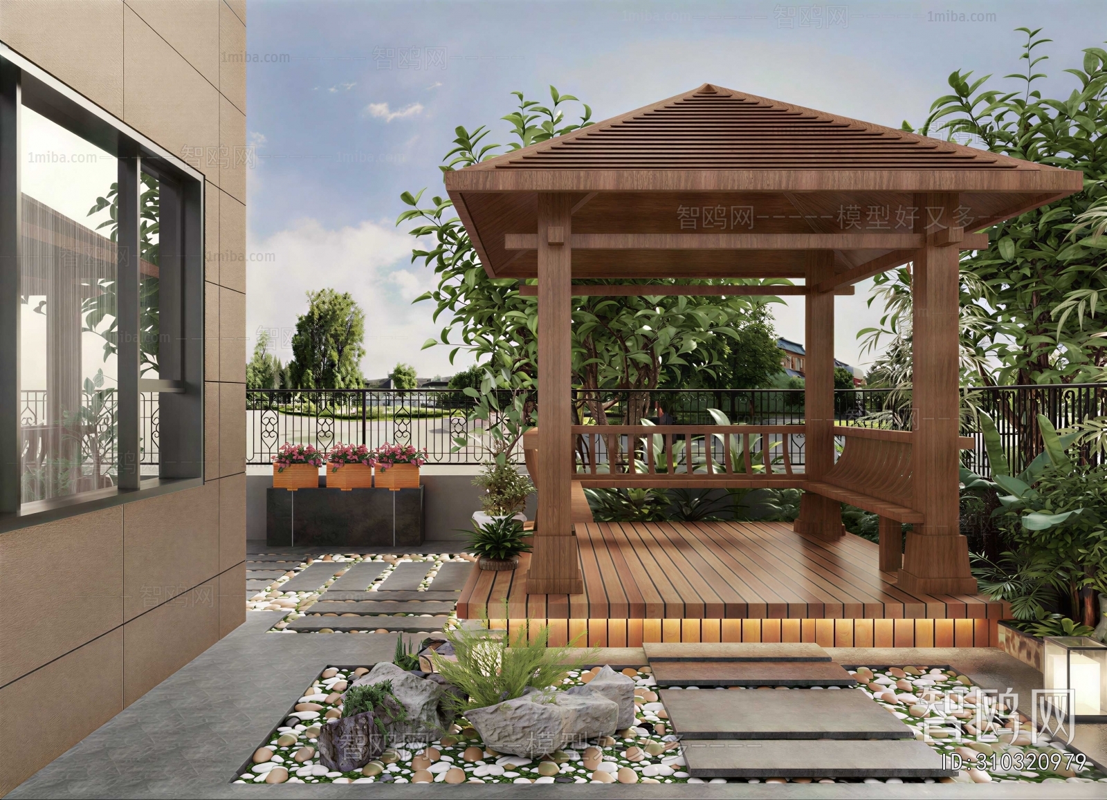 New Chinese Style Courtyard/landscape