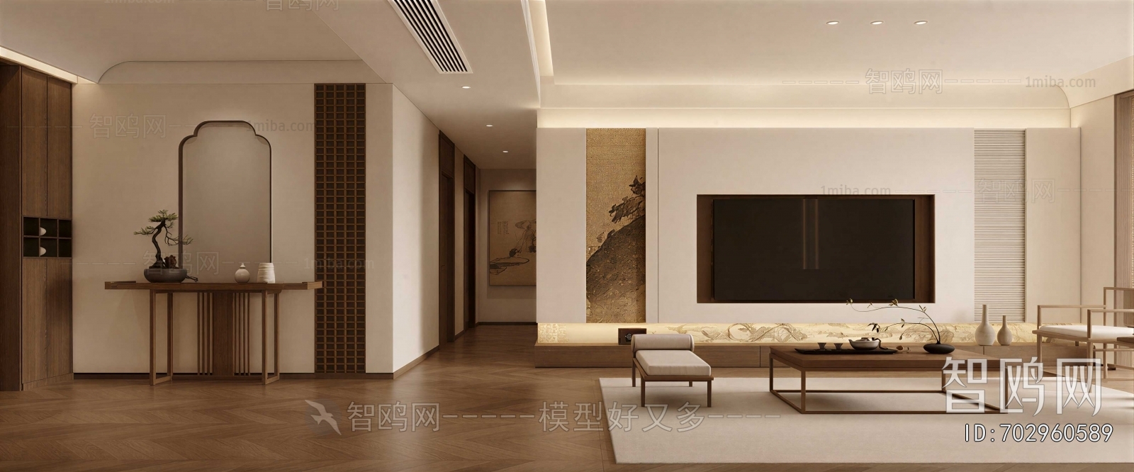 New Chinese Style A Living Room