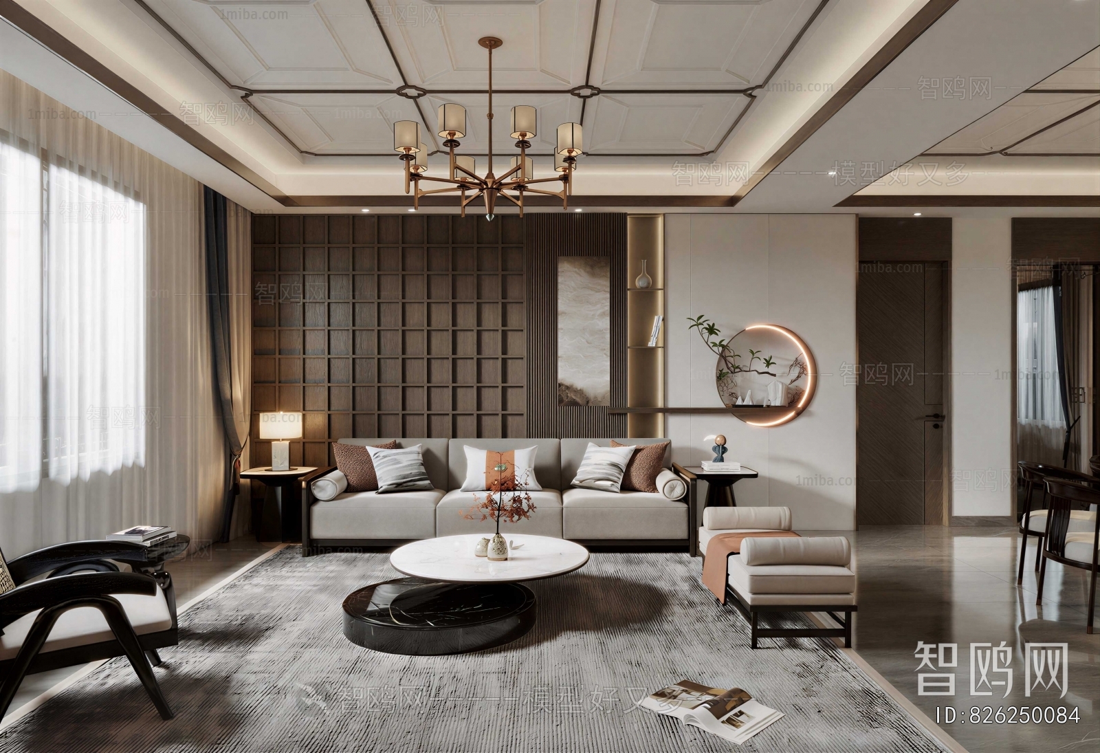 New Chinese Style A Living Room