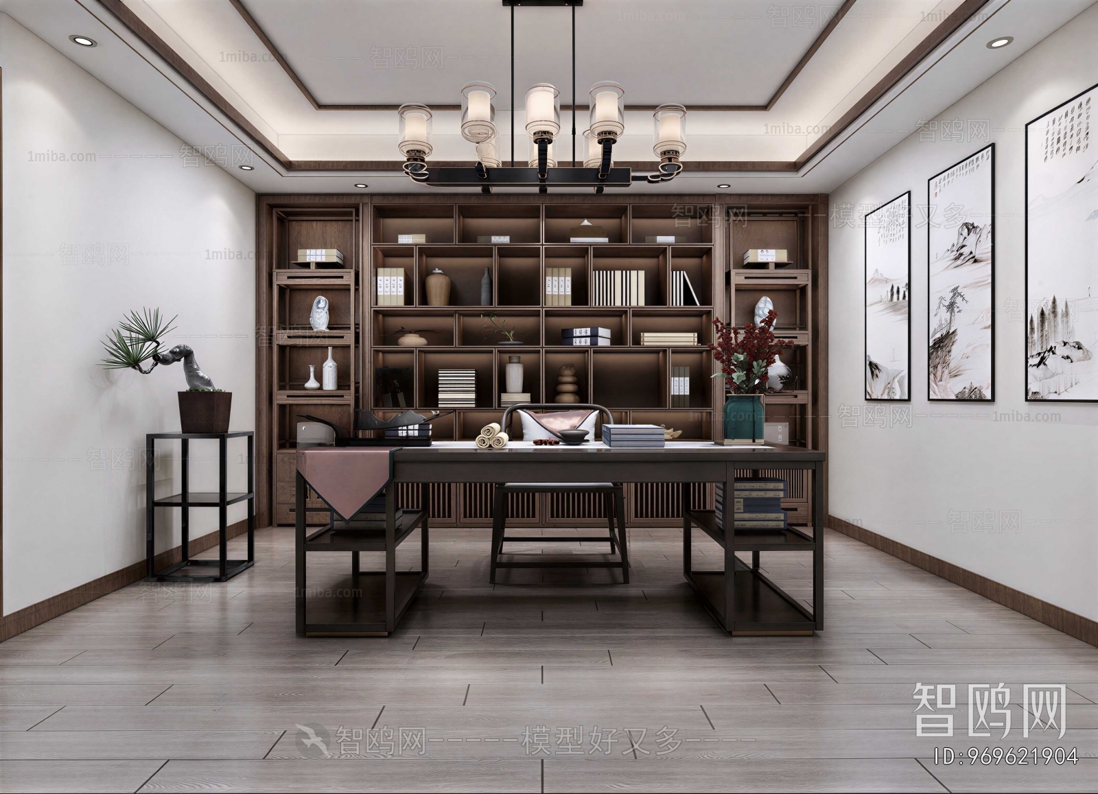 New Chinese Style Study Space