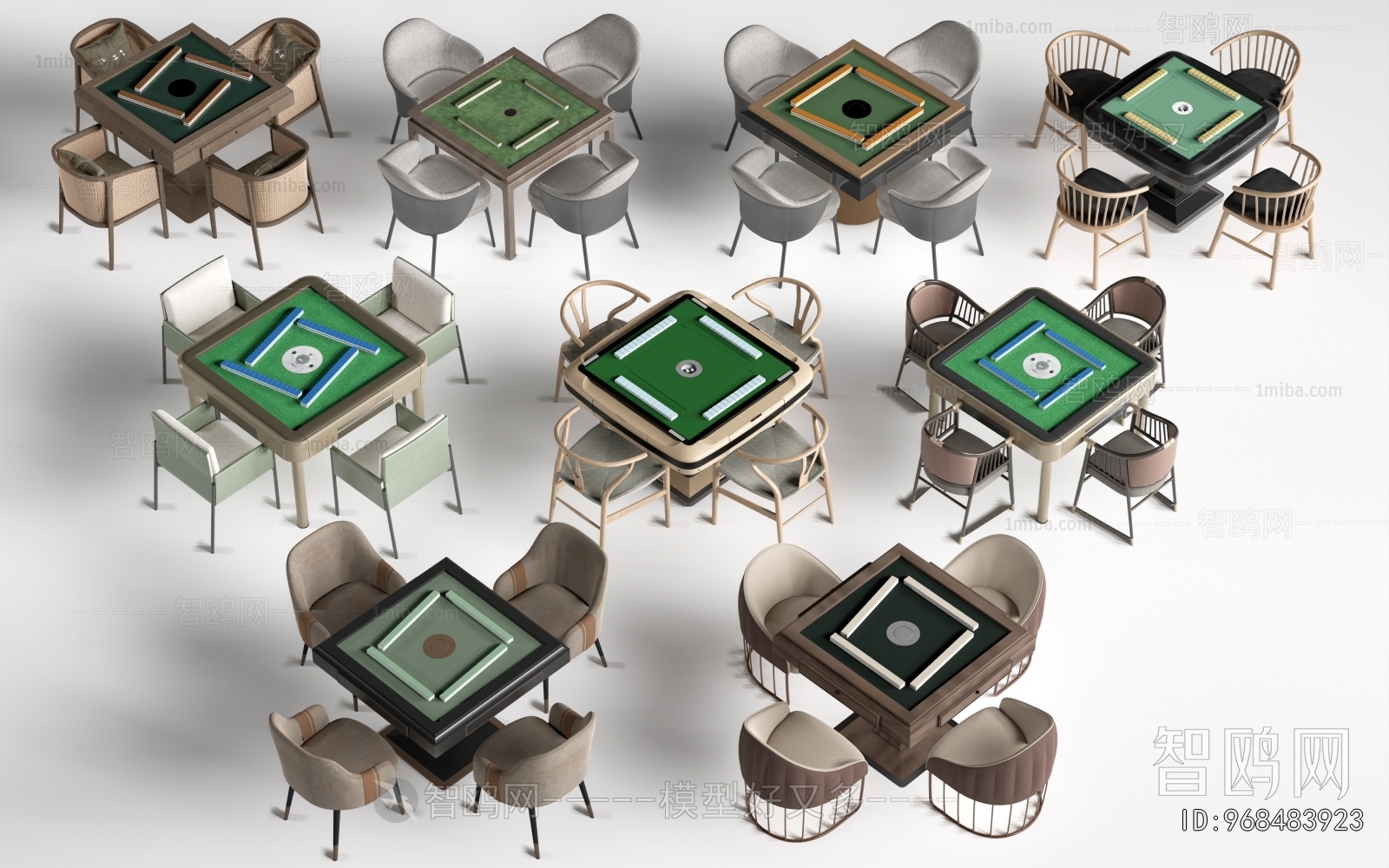 Modern Mahjong Tables And Chairs