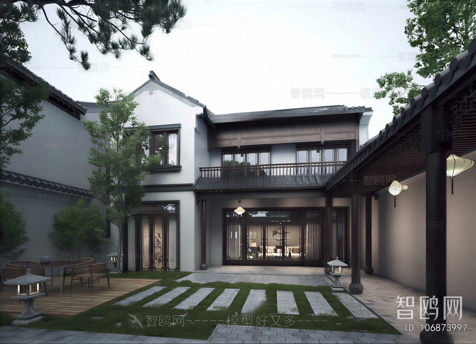 New Chinese Style Courtyard/landscape