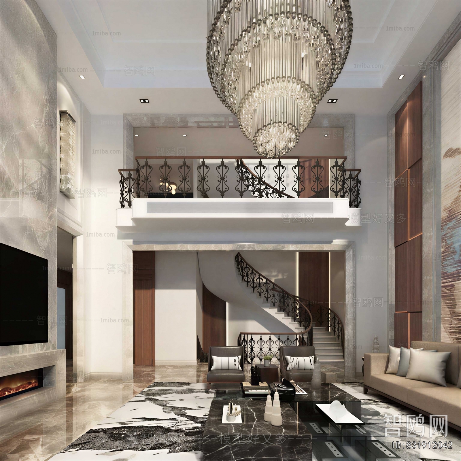 New Chinese Style A Living Room