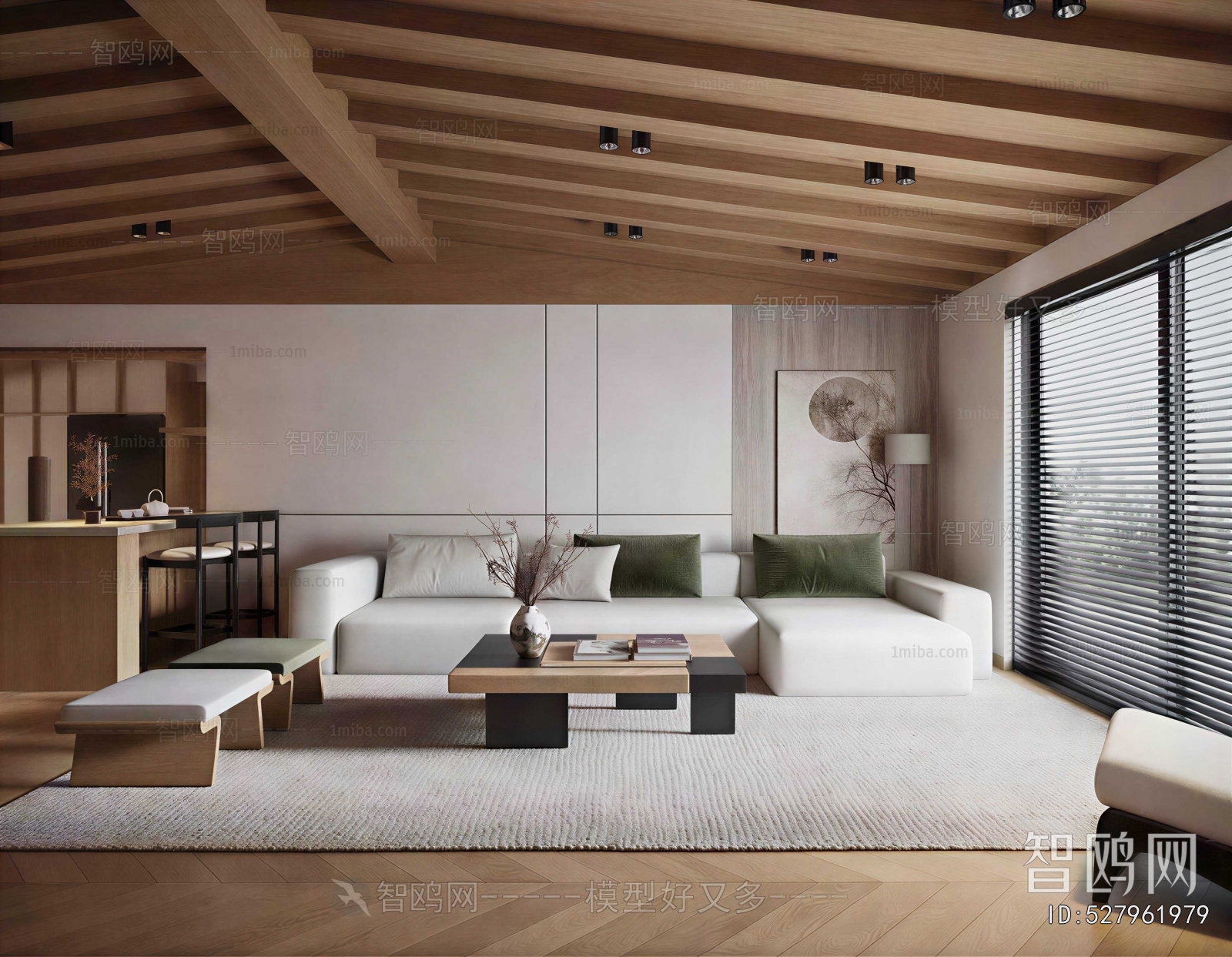 New Chinese Style A Living Room