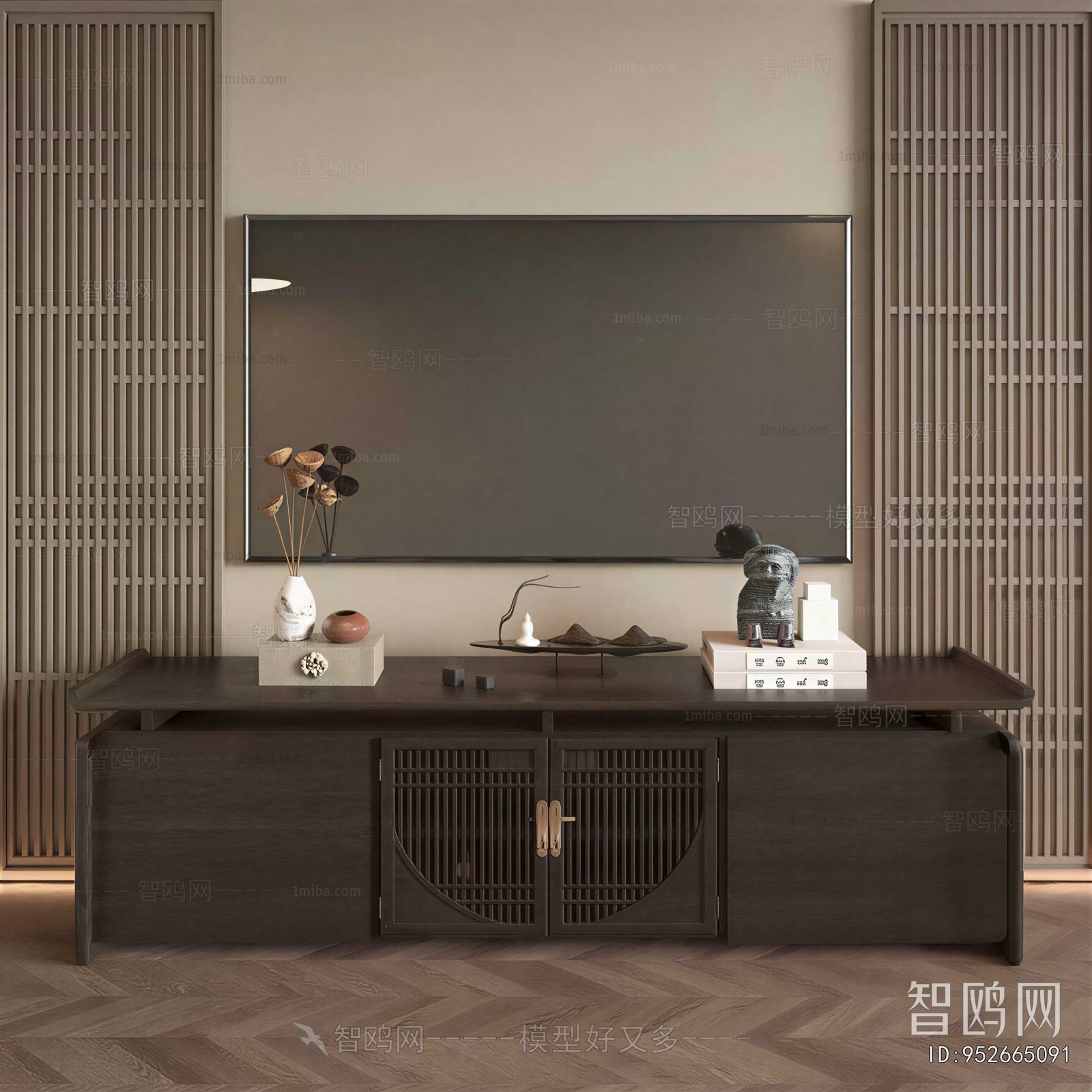 New Chinese Style TV Cabinet