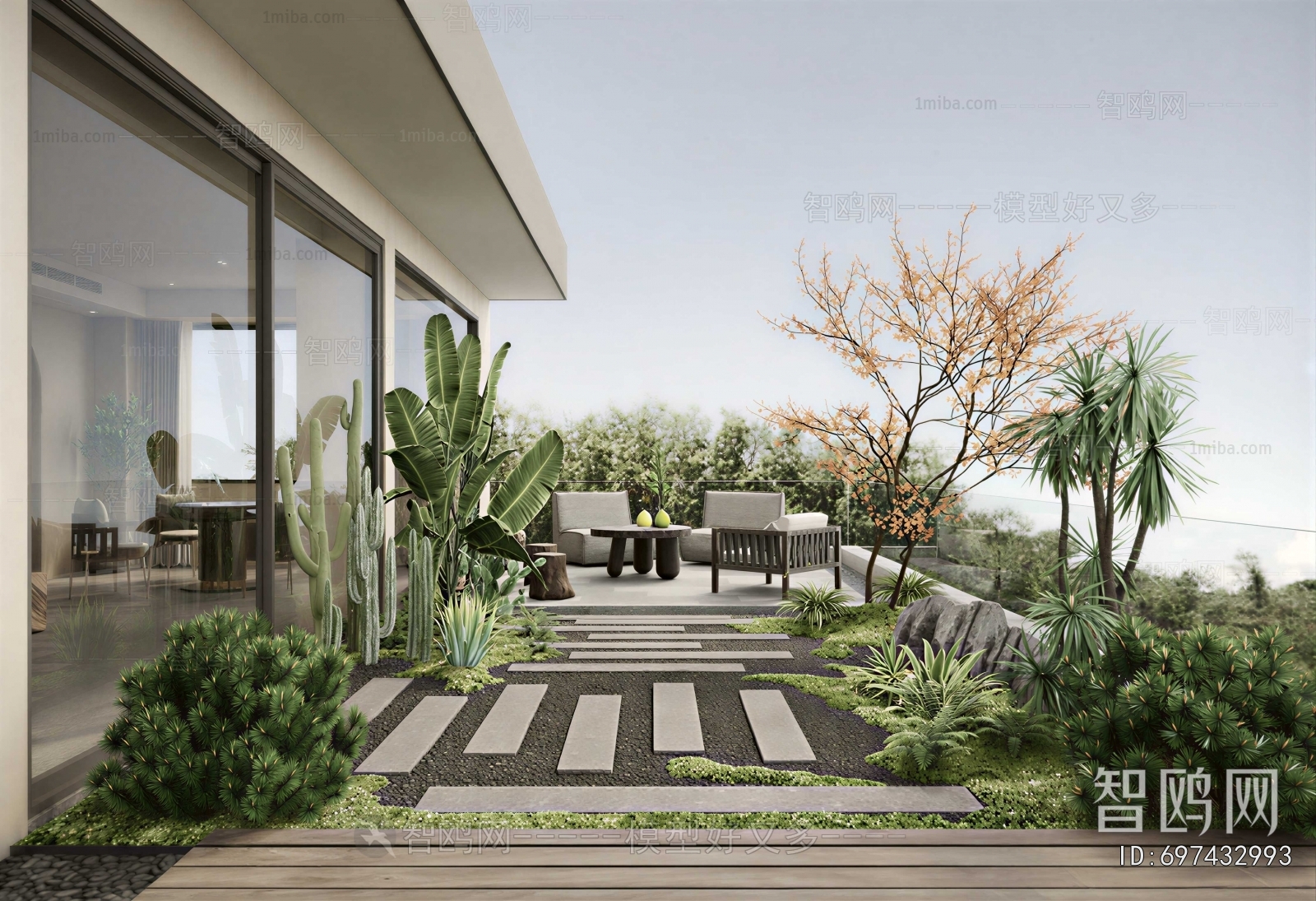 Modern Courtyard/landscape