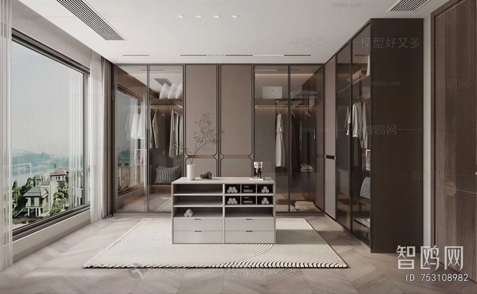 Modern Clothes Storage Area