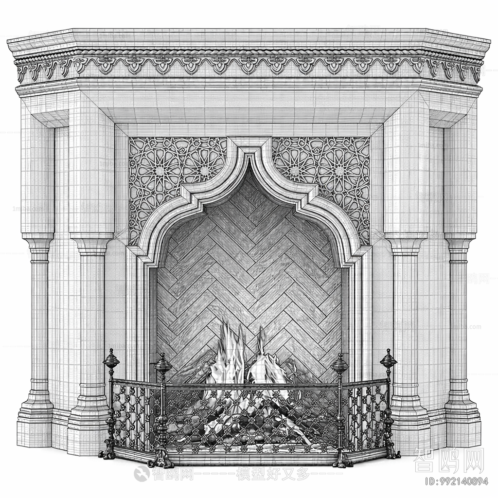 European Style Fireplace