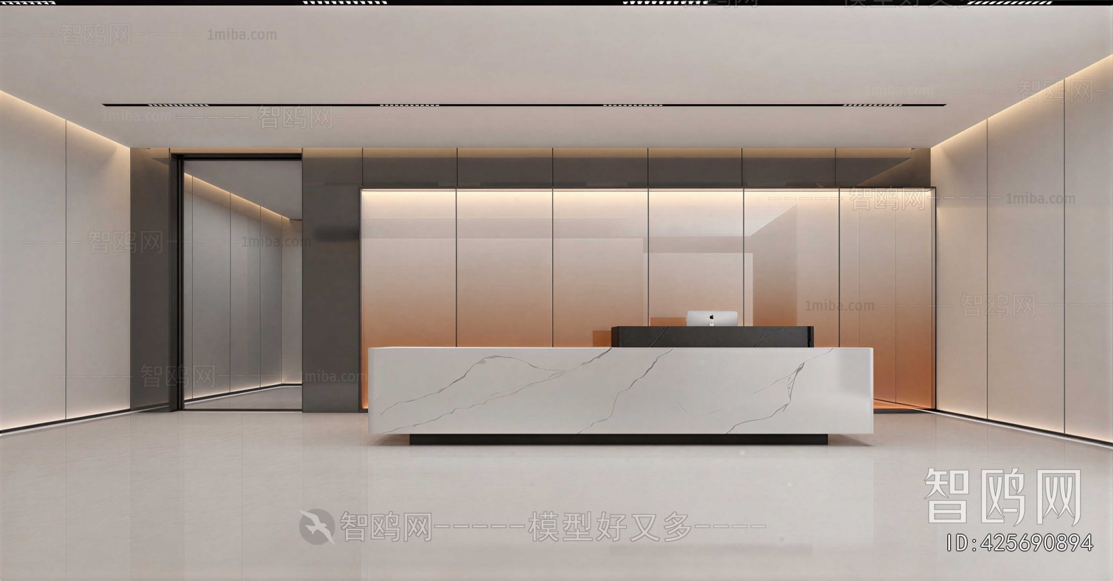 Modern Office Reception Desk