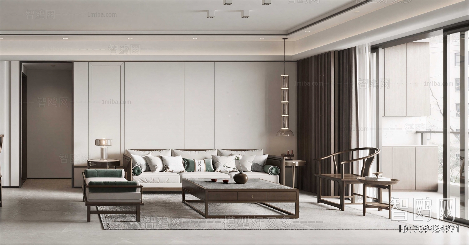 New Chinese Style A Living Room