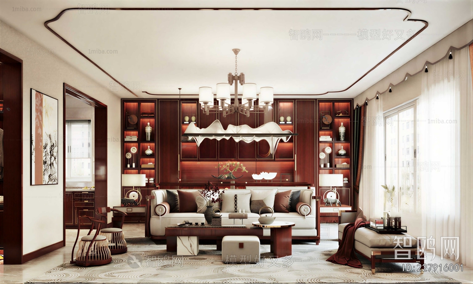 New Chinese Style A Living Room