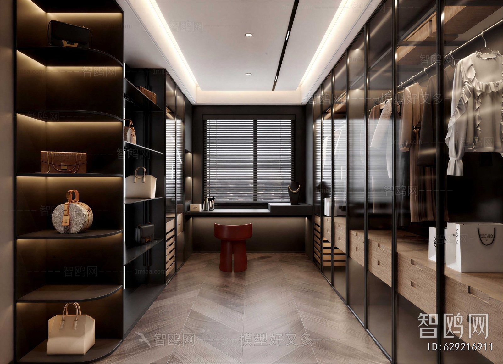 Modern Clothes Storage Area