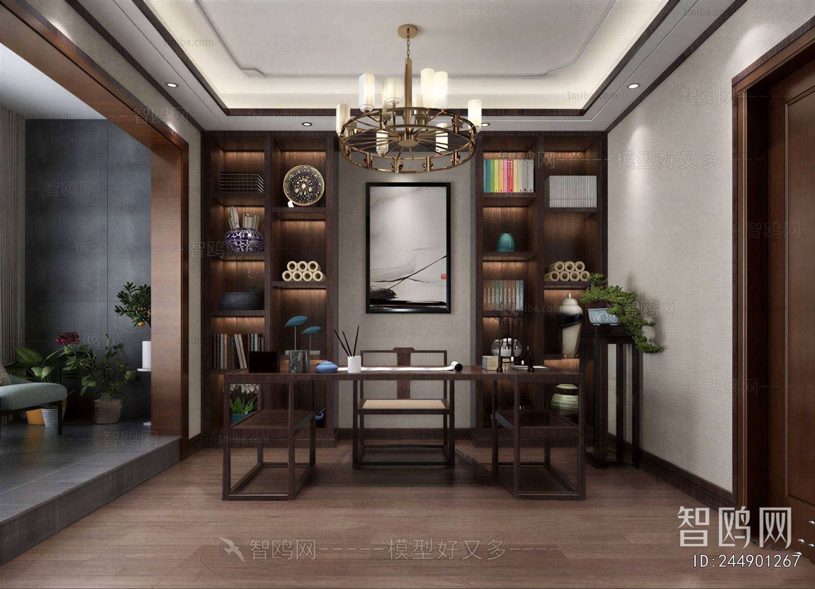 New Chinese Style Study Space