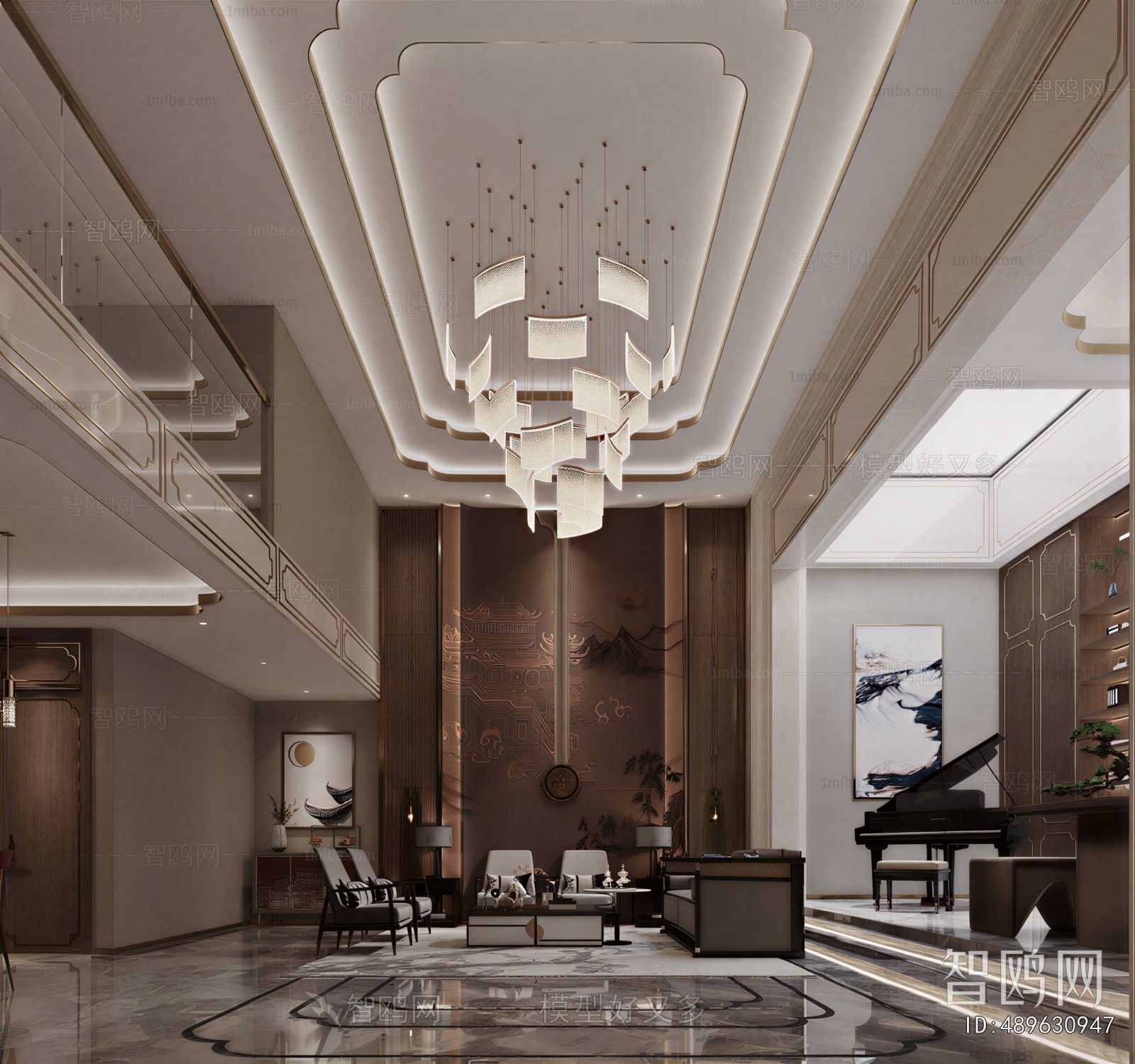 New Chinese Style A Living Room