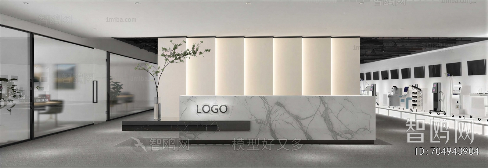 Modern Office Reception Desk