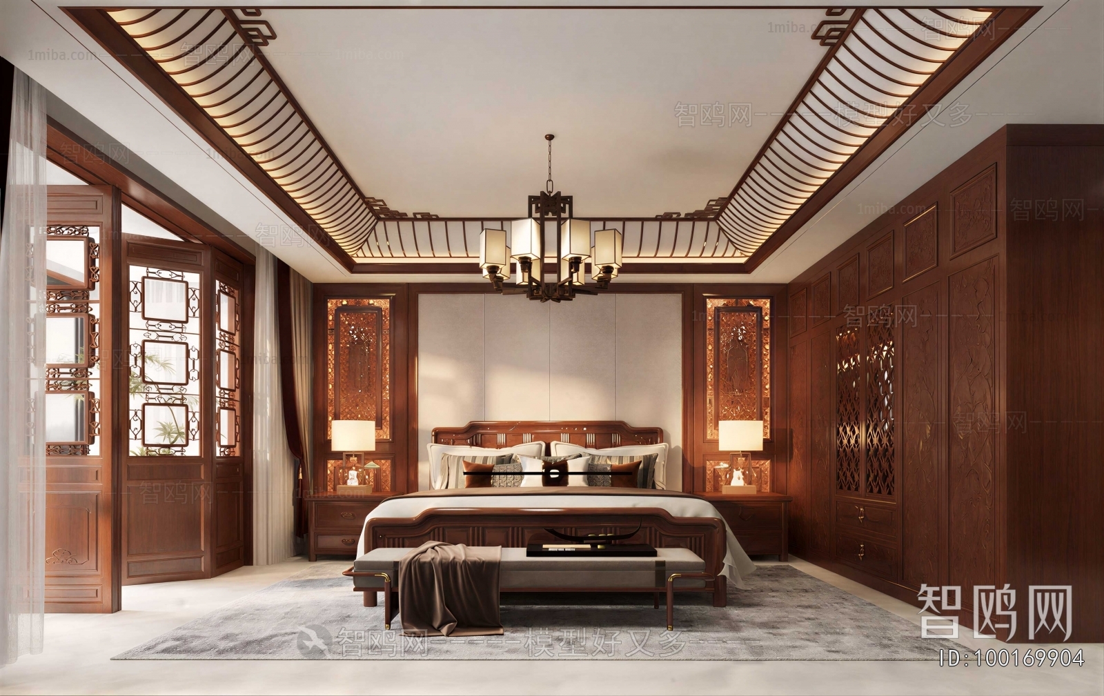 New Chinese Style Bedroom