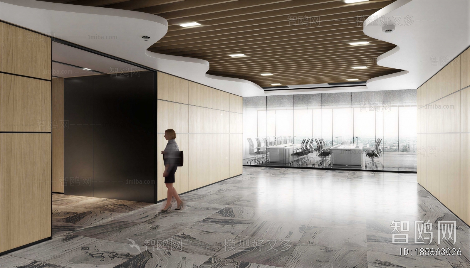 Modern Office Aisle