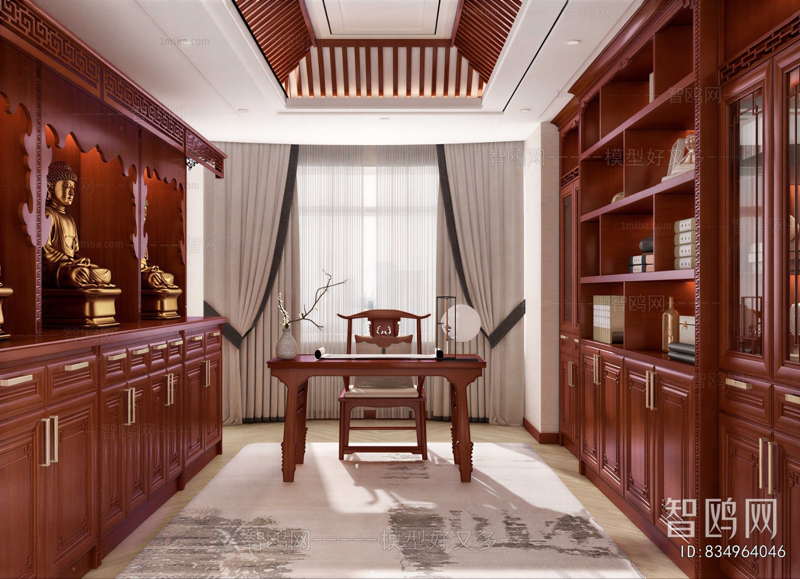 New Chinese Style Study Space