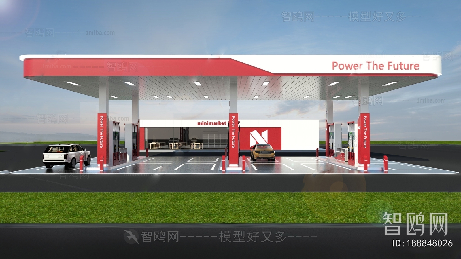 Modern Gas Station